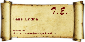 Tass Endre névjegykártya