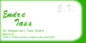 endre tass business card